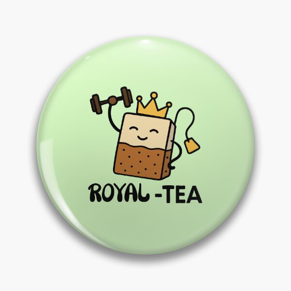 Item preview, Royal-Tea Funny Tea Pun Kawaii King Teabag Illustration designed and sold by graphicnew.