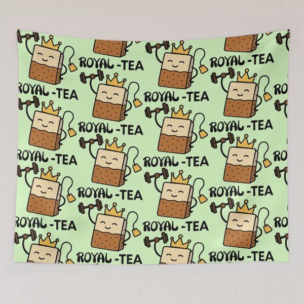 Item preview, Royal-Tea Funny Tea Pun Kawaii King Teabag Illustration designed and sold by graphicnew.