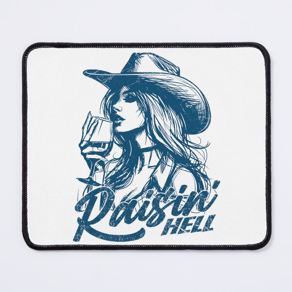 Item preview, Raisin' Hell Funny Western Cowgirl Wine designed and sold by Jcat7.