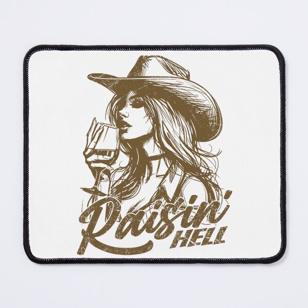 Item preview, Raisin' Hell Funny Western Cowgirl Wine designed and sold by Jcat7.