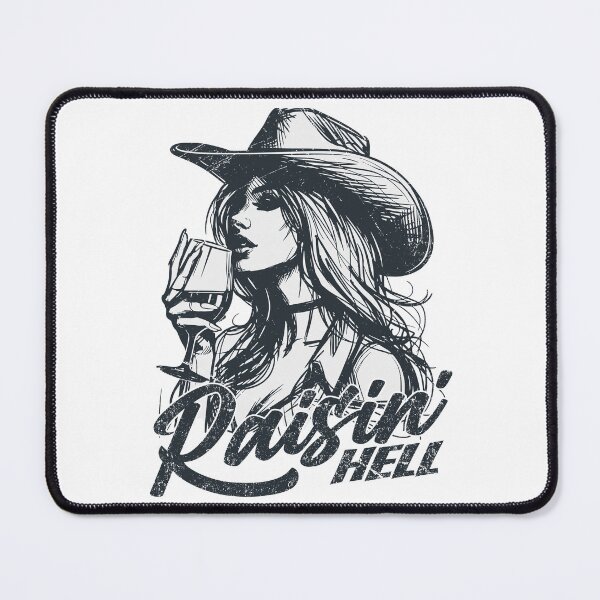 Item preview, Raisin' Hell Funny Western Cowgirl Wine designed and sold by Jcat7.