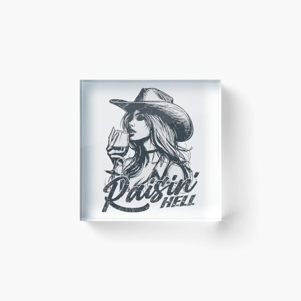 Item preview, Raisin' Hell Funny Western Cowgirl Wine designed and sold by Jcat7.