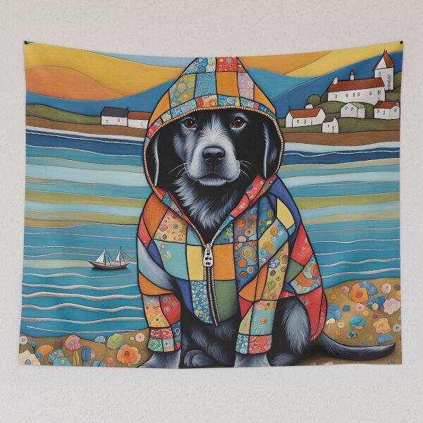 Item preview, Puppy walking at an English seaside designed and sold by Colin Bentham.