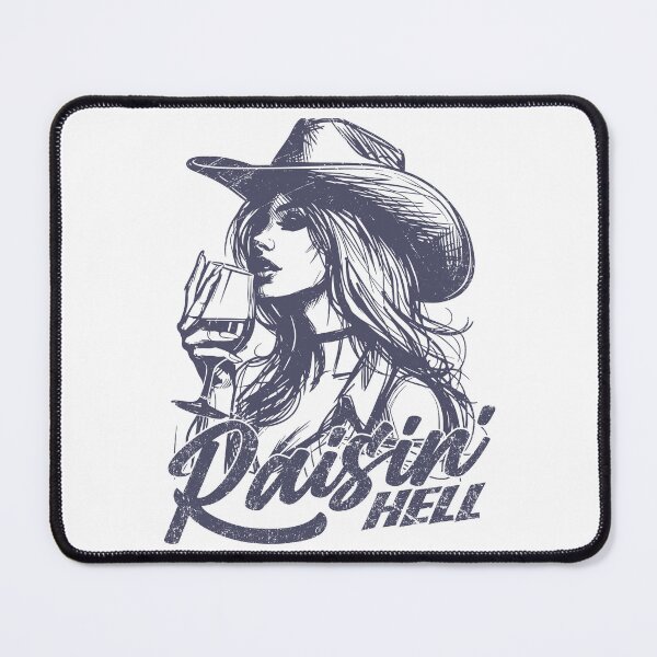 Item preview, Raisin' Hell Funny Western Cowgirl Wine designed and sold by Jcat7.