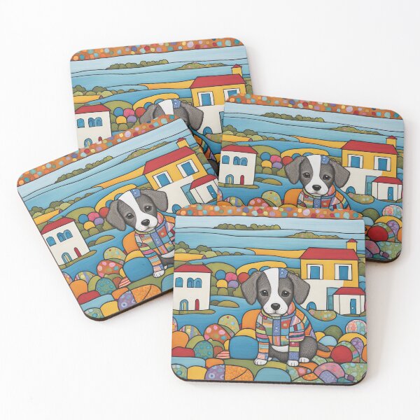 Item preview, Puppy walking at an English seaside designed and sold by Colin Bentham.