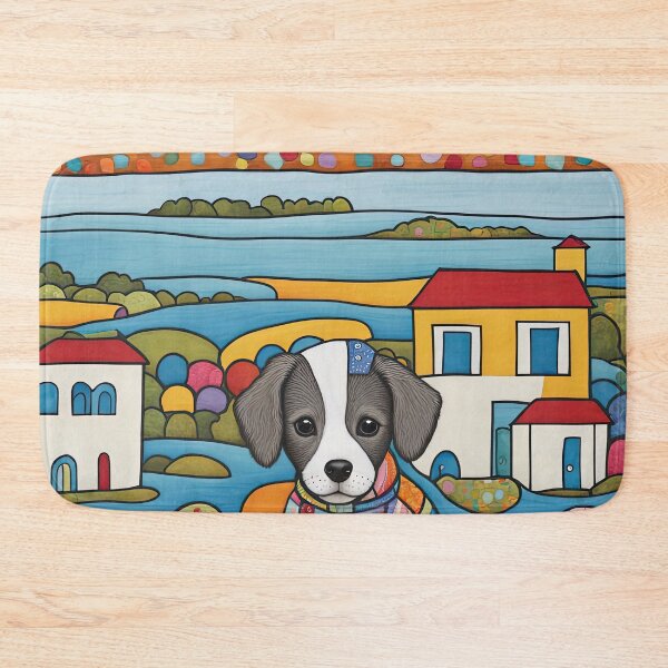 Item preview, Puppy walking at an English seaside designed and sold by Colin Bentham.