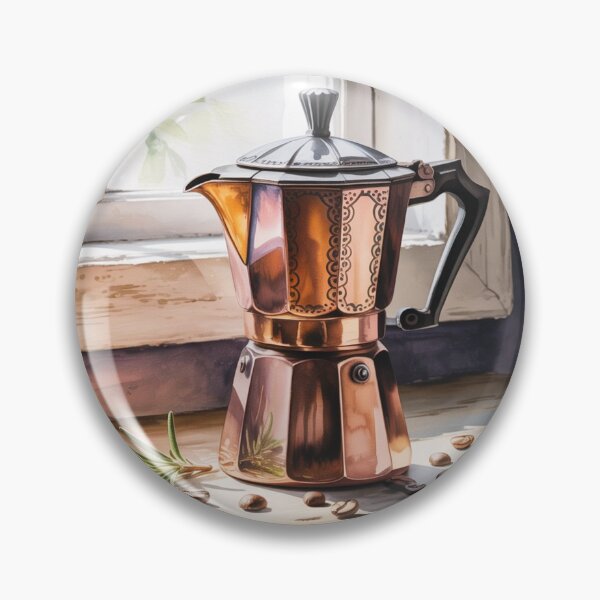 Item preview, Watercolor Mocha Pot designed and sold by ArtQueen777.