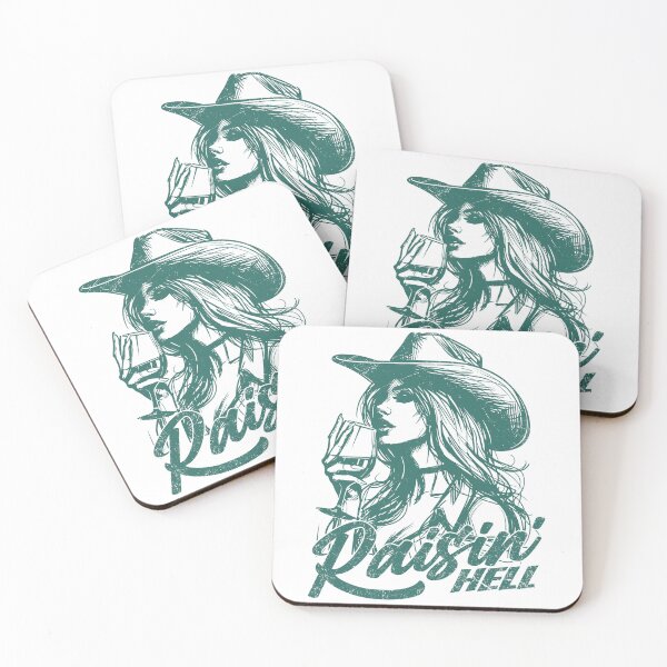 Item preview, Raisin' Hell Funny Western Cowgirl Wine designed and sold by Jcat7.