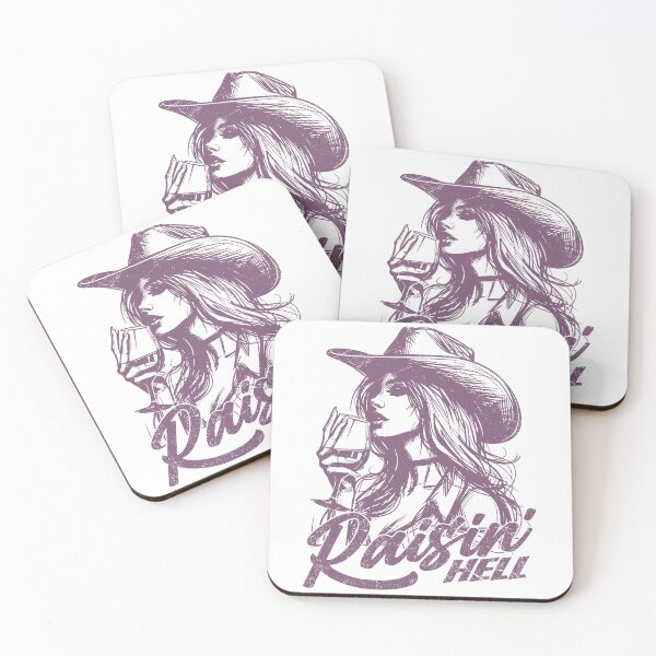 Item preview, Raisin' Hell Funny Western Cowgirl Wine designed and sold by Jcat7.