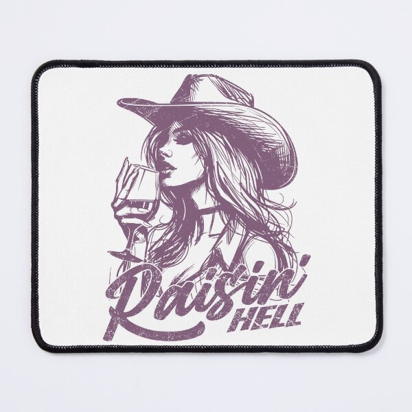 Item preview, Raisin' Hell Funny Western Cowgirl Wine designed and sold by Jcat7.