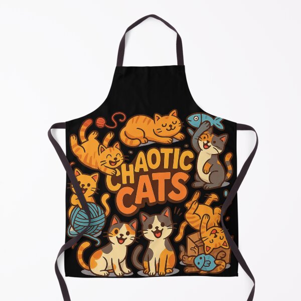 Artikelvorschau, Chaotische Katzen – Lustiges Cartoon-Katzen-Chaos-Design entworfen und verkauft von Tender Flower Clothing.