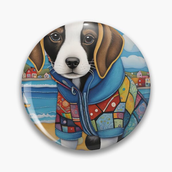 Item preview, Puppy walking at an English seaside designed and sold by Colin Bentham.