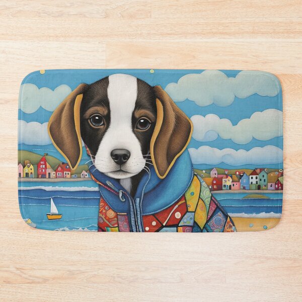 Item preview, Puppy walking at an English seaside designed and sold by Colin Bentham.