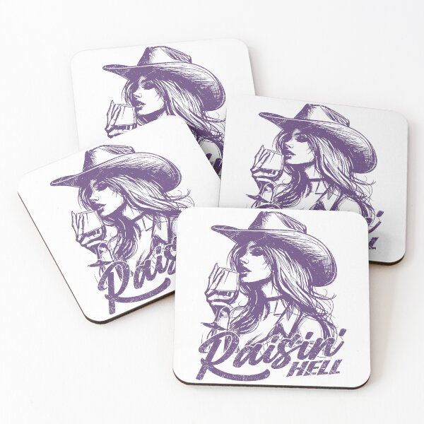 Item preview, Raisin' Hell Funny Western Cowgirl Wine designed and sold by Jcat7.