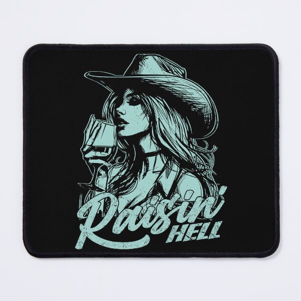 Item preview, Raisin' Hell Funny Western Cowgirl Wine designed and sold by Jcat7.