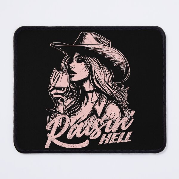 Item preview, Raisin' Hell Funny Western Cowgirl Wine designed and sold by Jcat7.