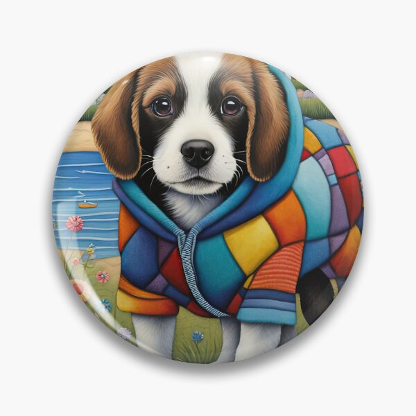Item preview, Puppy walking at an English seaside designed and sold by Colin Bentham.