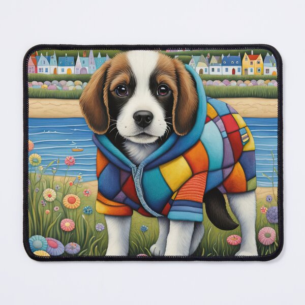 Item preview, Puppy walking at an English seaside designed and sold by Colin Bentham.