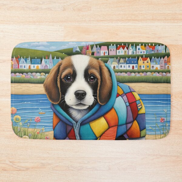 Item preview, Puppy walking at an English seaside designed and sold by Colin Bentham.