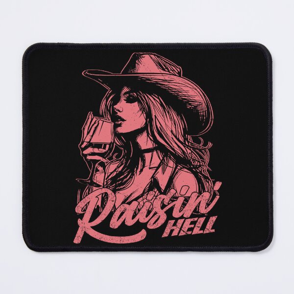 Item preview, Raisin' Hell Funny Western Cowgirl Wine designed and sold by Jcat7.