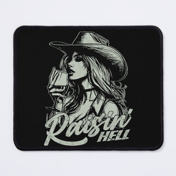 Item preview, Raisin' Hell Funny Western Cowgirl Wine designed and sold by Jcat7.