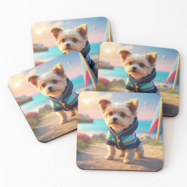Item preview, Puppy walking at an English seaside designed and sold by Colin Bentham.