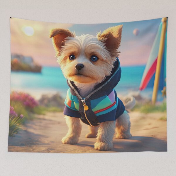 Item preview, Puppy walking at an English seaside designed and sold by Colin Bentham.