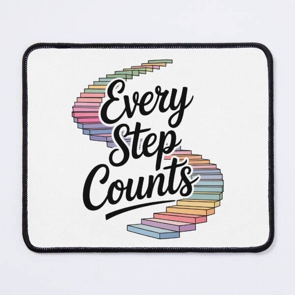 Item preview, Every Step Counts – Colorful Staircase Motivation Art designed and sold by ArtByYunus.