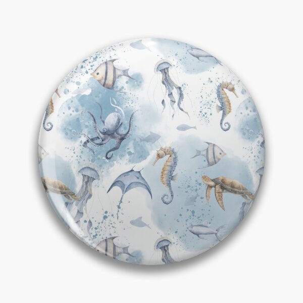 Item preview, Whimsical Underwater World – Sea Creatures Pattern designed and sold by GoDesign1.