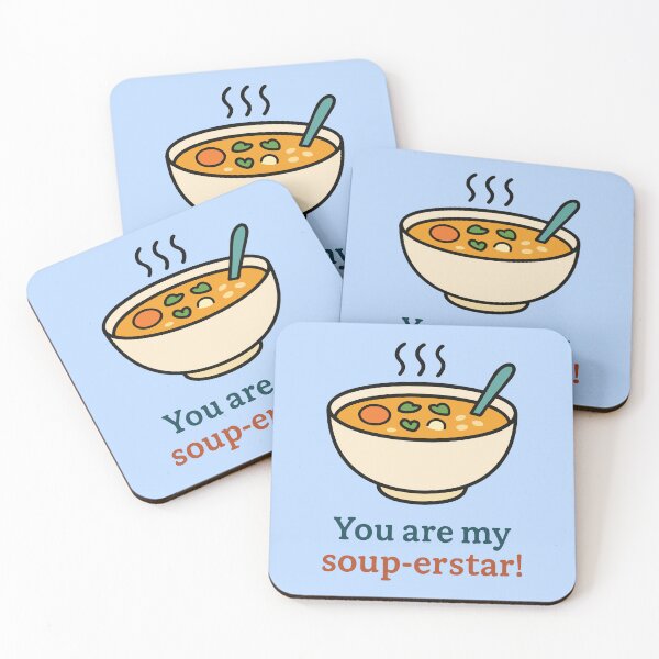 Item preview, Funny Soup Pun Quote – You Are My Soup-Erstar Cute Bowl Art designed and sold by graphicnew.