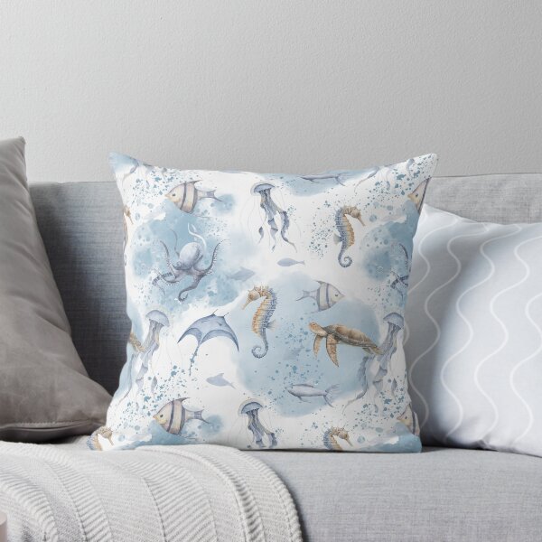 Item preview, Whimsical Underwater World – Sea Creatures Pattern designed and sold by GoDesign1.