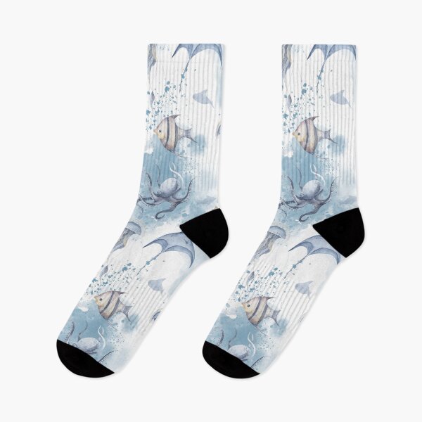 Item preview, Whimsical Underwater World – Sea Creatures Pattern designed and sold by GoDesign1.