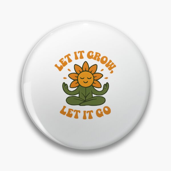 Item preview, Let It Grow Let It Go – Cute Yoga Sunflower Mindfulness Design designed and sold by Furr-n-Purr.