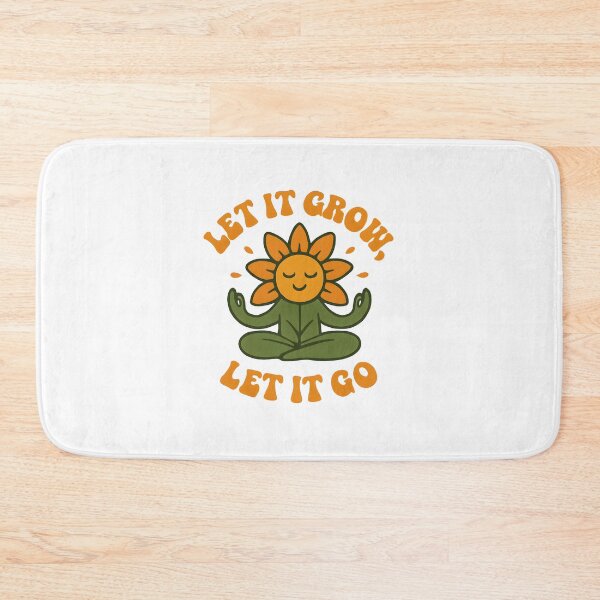 Item preview, Let It Grow Let It Go – Cute Yoga Sunflower Mindfulness Design designed and sold by Furr-n-Purr.