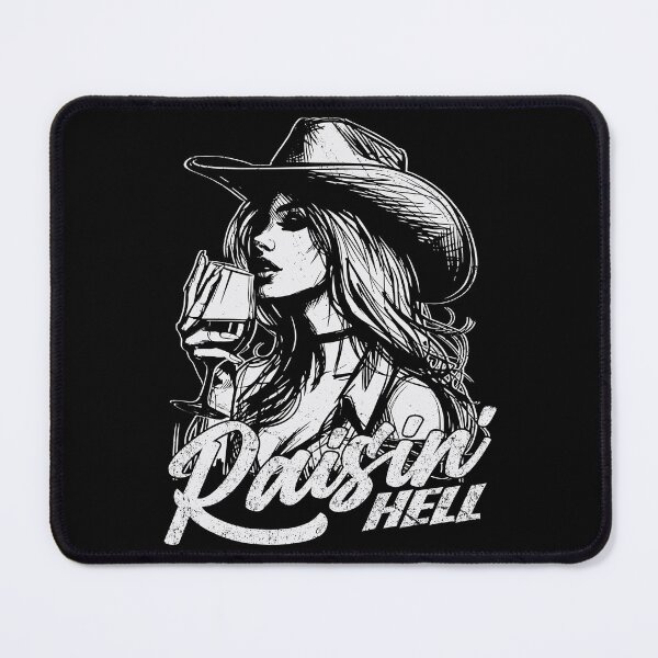 Item preview, Raisin' Hell Funny Western Cowgirl Wine designed and sold by Jcat7.