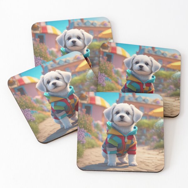 Item preview, Puppy walking at an English seaside designed and sold by Colin Bentham.