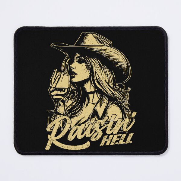 Item preview, Raisin' Hell Funny Western Cowgirl Wine designed and sold by Jcat7.