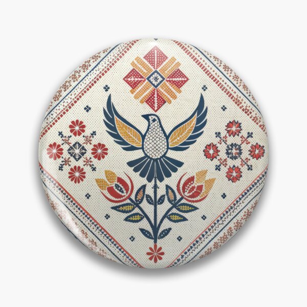 Item preview, Traditional Slavic Folk Art Pattern with Dove and Floral Motifs. designed and sold by RGShirtWorks.
