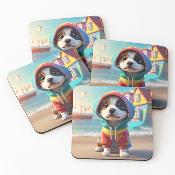 Item preview, Puppy walking at an English seaside designed and sold by Colin Bentham.