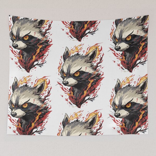 Item preview, Trickster Japanese Tanuki Raccoon Yokai Art designed and sold by bapupa.