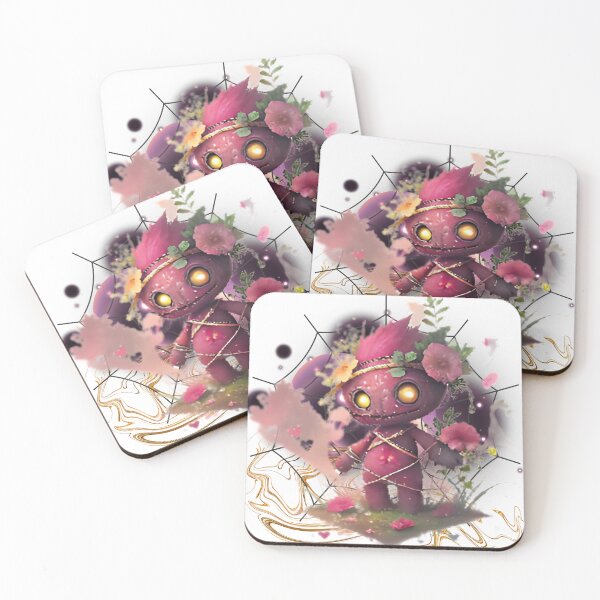 Item preview, Cute Voodoo Doll with Flowers – Dark Whimsy Fantasy Art designed and sold by ChenEngEng.