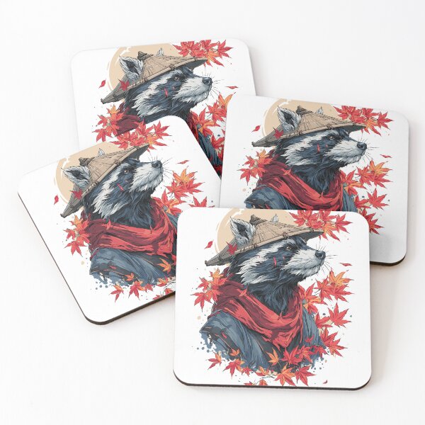 Item preview, Mythical Japanese Tanuki Raccoon Yokai Art designed and sold by bapupa.