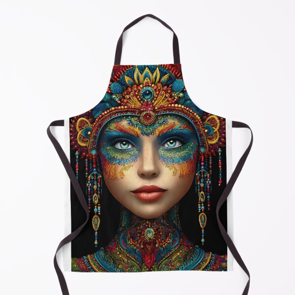 Item preview, Vibrant Portrait with Intricate Cultural Patterns designed and sold by Artessie.
