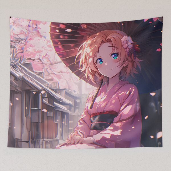 Item preview, Orange Pekoe Girls und Panzer Anime Cherry Blossom Umbrella designed and sold by juniorcastros.