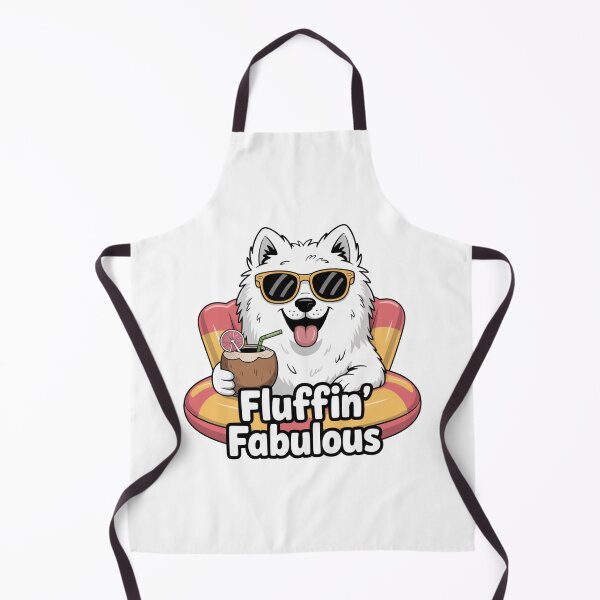 Item preview, Fluffin' Fabulous – Cool Samoyed Dog with Coconut Drink designed and sold by ArtByYunus.