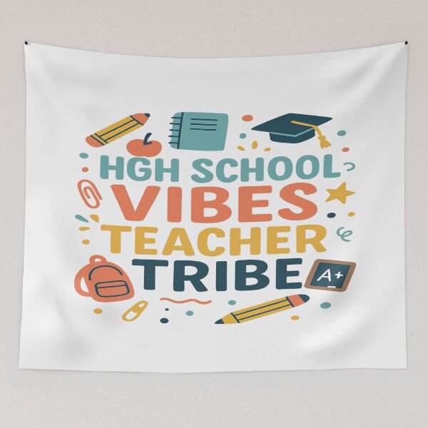 Item preview, Teacher Tribe Vibes – Funny High School Life designed and sold by Rajasekar.