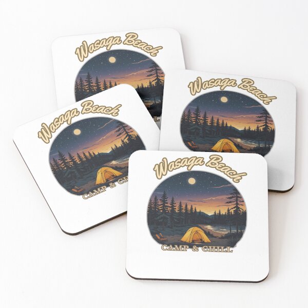 Item preview,  Wasaga Beach Camp & Chill – Nostalgic Camping Under the Moonlight  designed and sold by Timeless Design.