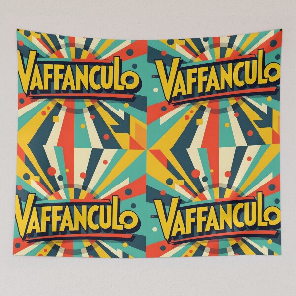 Aperçu de l'œuvre Vaffanculo – Art abstrait rétro de gros mots créée et vendue par EmeraldeaArt.
