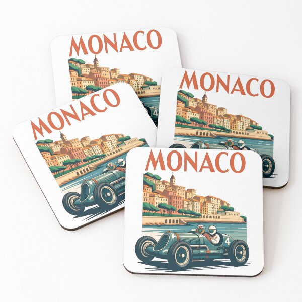 Item preview, Vintage Monaco 1930s Racer Graphic Race Car Retro designed and sold by Blok45.