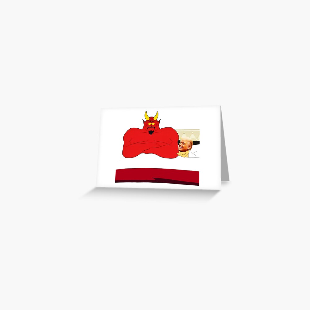 Trump in bed with the Devil Art Print
